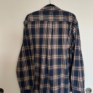 U S Polo Assn Men's Long Sleeve Button Down Shirt in Blue Plaid  SZ 3XL